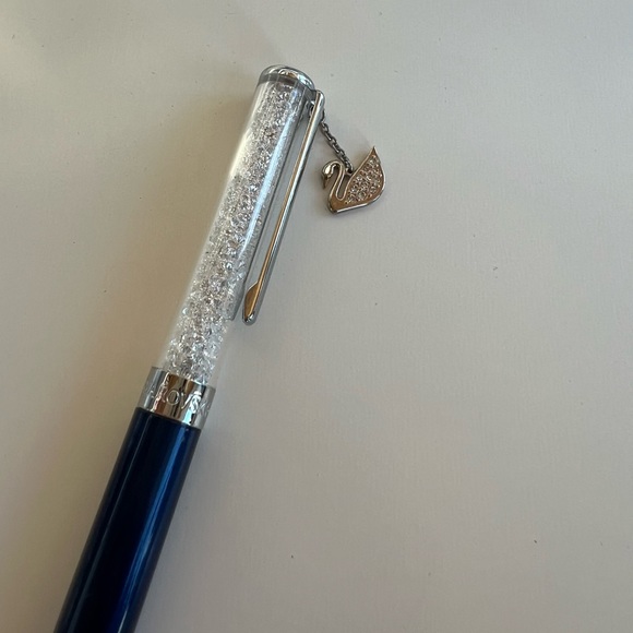 Swarovski Swan Charm Navy Crystalline Ballpoint Pen Brand New - Picture 4 of 4